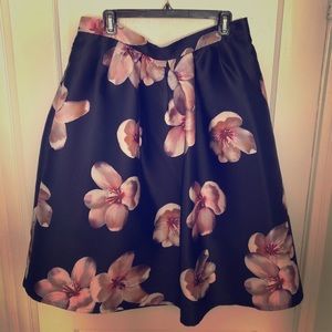 Statement maker Blue/Pink Floral Pouf Skirt